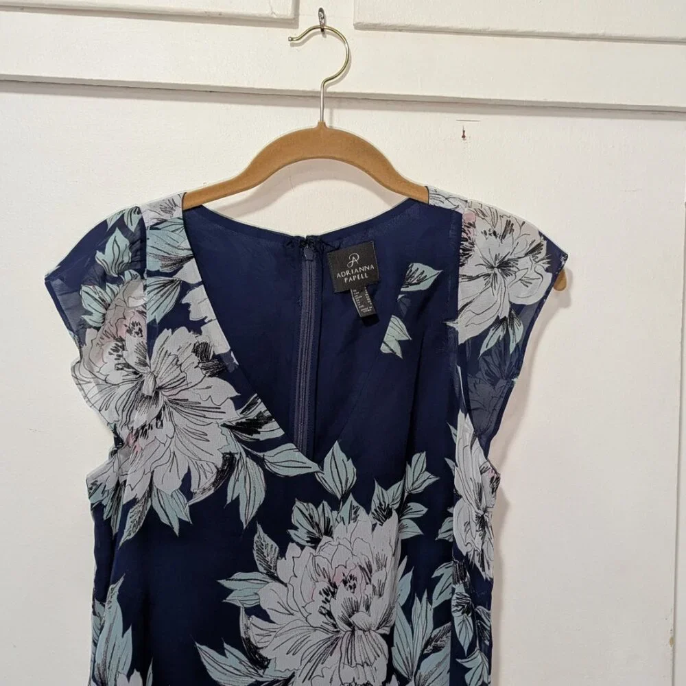 Adrianna Papell Shift Floral Dress - Picture 2 of 6